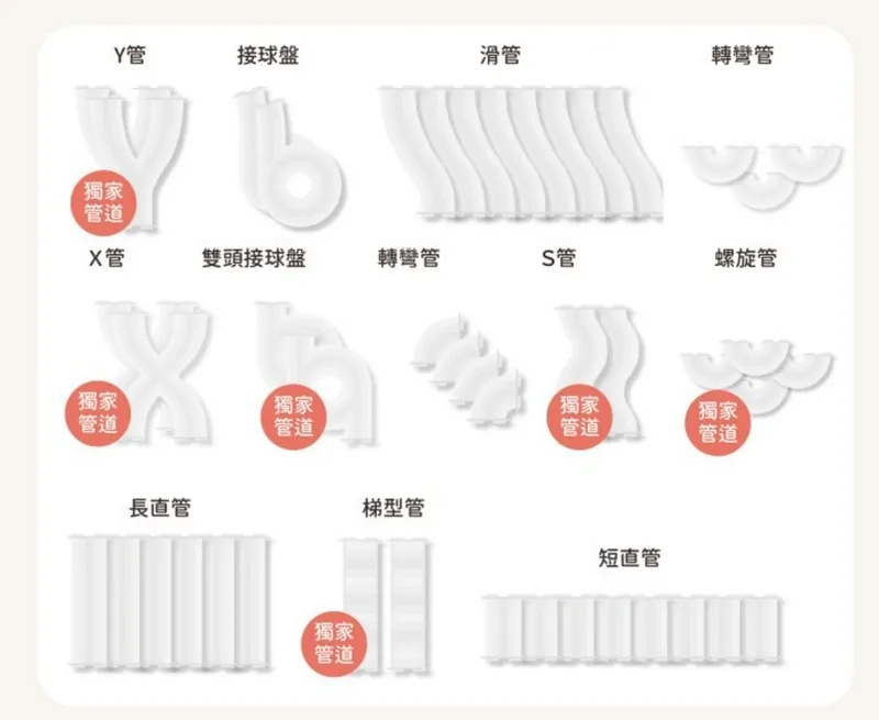 Connetix官網羅列各種球道