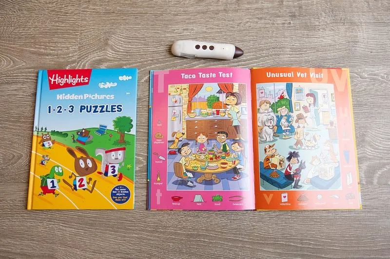 點擊周邊的單字,在圖中找出對應物件(一頁一個字母)