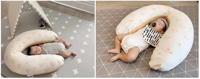 爸爸的創意育兒:可以拿月亮枕把手壓住克服小睡時驚嚇反射