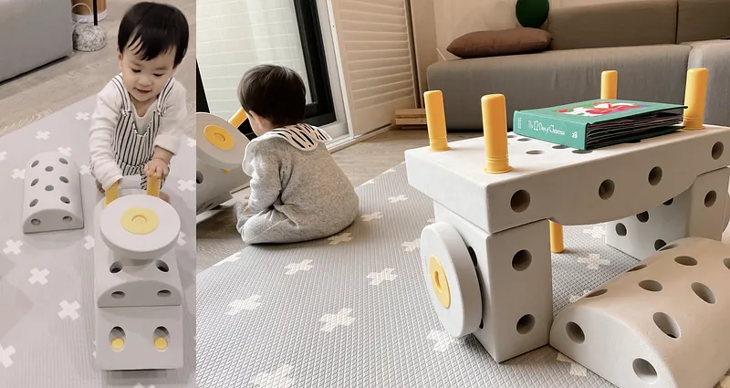 只要看到學步車 博美也是不會坐在書桌上的😂